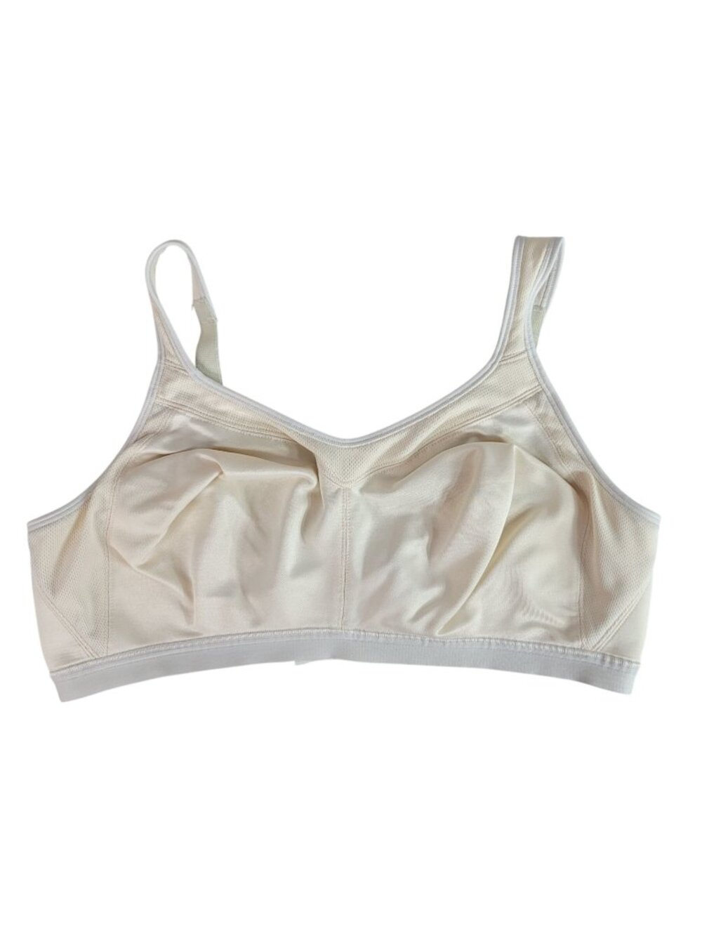Playtex 18 Hour Active Wirefree Bra Cream Tan 44DD Breathable Comfort Strap 4159
